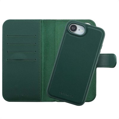 SELENCIA  &Eacute;tui portefeuille amovible Olyn avec MagSafe Apple iPhone 16e - Vert