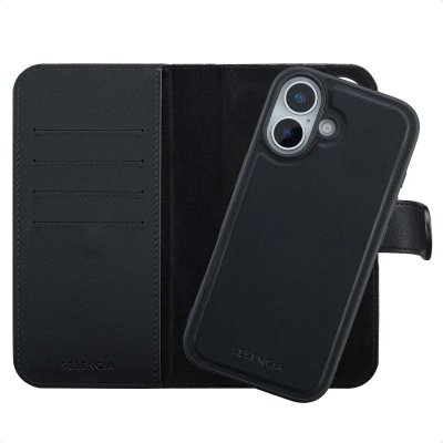 SELENCIA  &Eacute;tui portefeuille amovible Olyn avec MagSafe Apple iPhone 17 - Noir