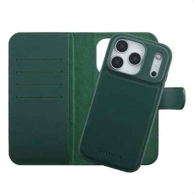 SELENCIA  &Eacute;tui portefeuille amovible Olyn avec MagSafe Apple iPhone 17 Pro - Vert