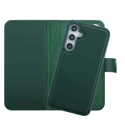SELENCIA  &Eacute;tui portefeuille amovible Olyn avec MagSafe Samsung Galaxy A35 / A55 - Vert