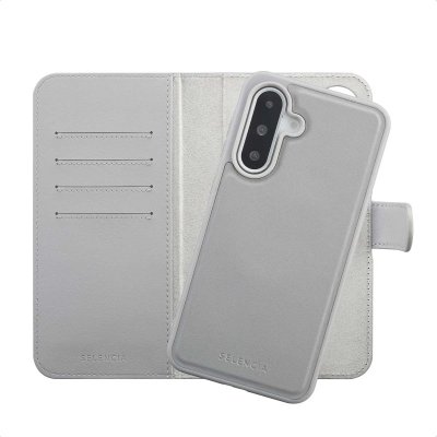 SELENCIA  &Eacute;tui portefeuille amovible Olyn avec MagSafe Samsung Galaxy A36 - Gris