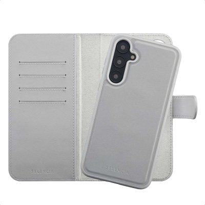 SELENCIA  &Eacute;tui portefeuille amovible Olyn avec MagSafe Samsung Galaxy A55 - Gris