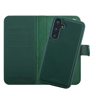 SELENCIA  &Eacute;tui portefeuille amovible Olyn avec MagSafe Samsung Galaxy A55 - Vert