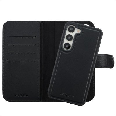 SELENCIA  &Eacute;tui portefeuille amovible Olyn avec MagSafe Samsung Galaxy S23 - Noir