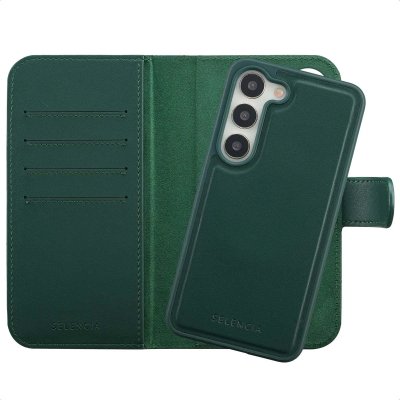 SELENCIA  &Eacute;tui portefeuille amovible Olyn avec MagSafe Samsung Galaxy S23 - Vert