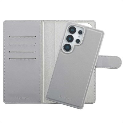 SELENCIA  &Eacute;tui portefeuille amovible Olyn avec MagSafe Samsung Galaxy S25 Ultra - Gris