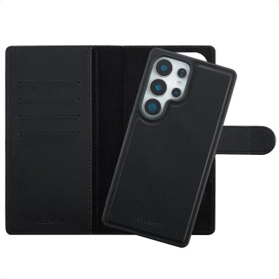 SELENCIA  &Eacute;tui portefeuille amovible Olyn avec MagSafe Samsung Galaxy S25 Ultra - Noir