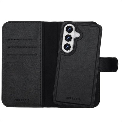 SELENCIA  &Eacute;tui portefeuille amovible Olyn avec MagSafe Samsung Galaxy S26 - Noir