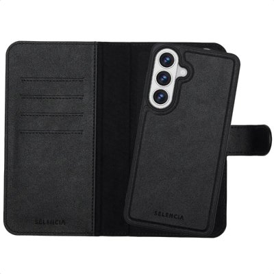 SELENCIA  &Eacute;tui portefeuille amovible Olyn avec MagSafe Samsung Galaxy S26 Plus - Noir