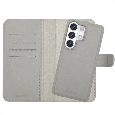 SELENCIA  &Eacute;tui portefeuille amovible Olyn avec MagSafe Samsung Galaxy S26 Ultra - Gris