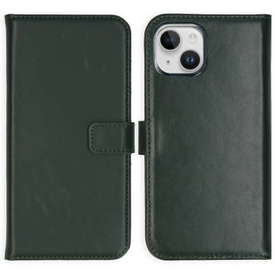 SELENCIA  &Eacute;tui portefeuille en cuir v&eacute;ritable Apple iPhone 15 Plus - Vert