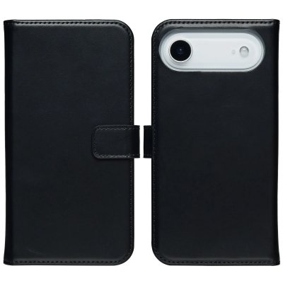 SELENCIA  &Eacute;tui portefeuille en cuir v&eacute;ritable Apple iPhone Air - Noir