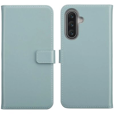 SELENCIA  &Eacute;tui portefeuille en cuir v&eacute;ritable Samsung Galaxy A17 - Bleu clair