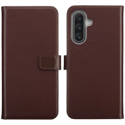 SELENCIA  &Eacute;tui portefeuille en cuir v&eacute;ritable Samsung Galaxy A17 - Marron