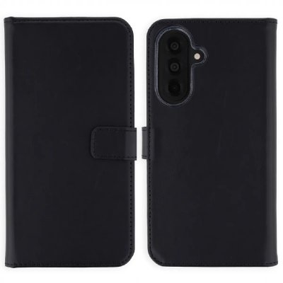 SELENCIA  &Eacute;tui portefeuille en cuir v&eacute;ritable Samsung Galaxy A37 (5G) - Noir