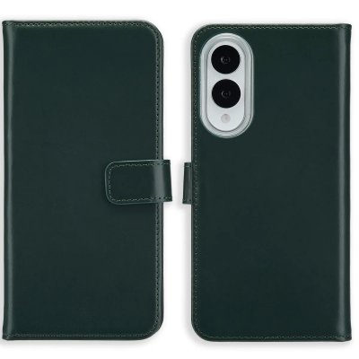 SELENCIA  &Eacute;tui portefeuille en cuir v&eacute;ritable Samsung Galaxy S25 Edge - Vert
