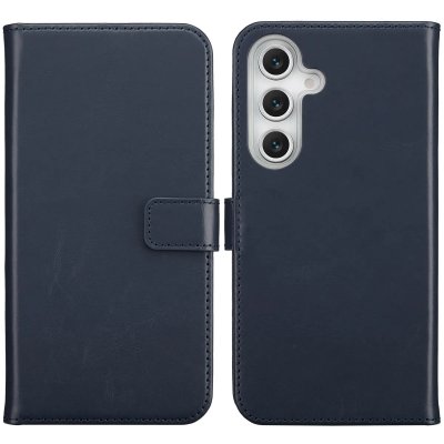 SELENCIA  &Eacute;tui portefeuille en cuir v&eacute;ritable Samsung Galaxy S25 FE - Bleu