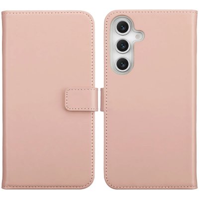 SELENCIA  &Eacute;tui portefeuille en cuir v&eacute;ritable Samsung Galaxy S25 FE - Dusty Pink