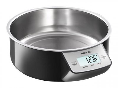 SENCOR  40026614 sks 4030bk balance de cuisine avec plat en acier inoxydable noir