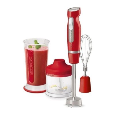 SENCOR  SHB 4464RD - Mixeur &agrave; main - 1 kWatt - rouge