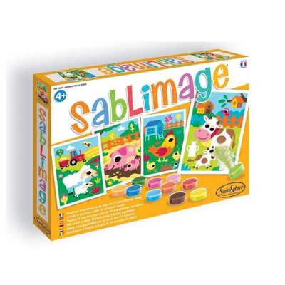 SENTOSPHERE SentoSph&egrave;re- SABLIMAGE Animaux de la Ferme, 8807, Banc/Orange