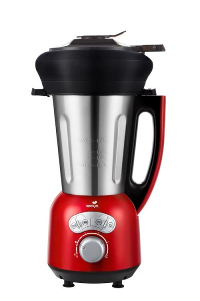 SENYA Blender chauffant avec Panier Vapeur 2L - 1400W - Rouge - Cook &amp; Ice V3