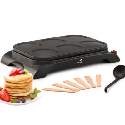 SENYA  Cr&ecirc;pi&egrave;re &eacute;lectrique 6 personnes Mini Crepe Party 