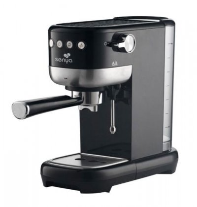 SENYA  Machine &agrave; expresso noire Tasty Coffee