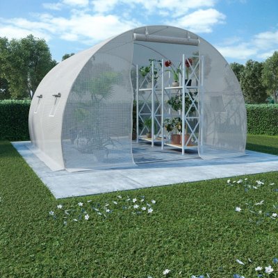 VIDAXL Serre 9 m&sup2; 300x300x200 cm  - Blanc