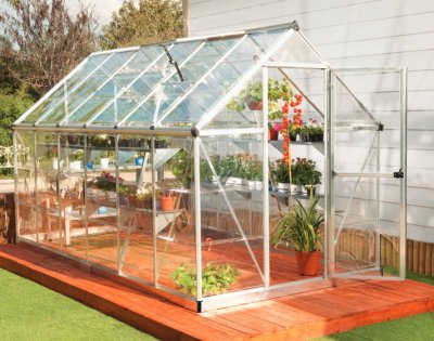 PALRAM Serre de jardin 6.8m&sup2; argent  - 701780 - harmony 701780