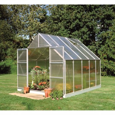 HALLS Serre de jardin 8.3m&sup2; en aluminium et polycarbonate 6mm + embase  70917 + so1651