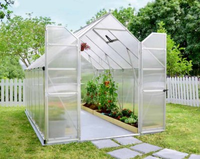 PALRAM Serre de jardin Essence 9m&sup2; Argent - -canopia