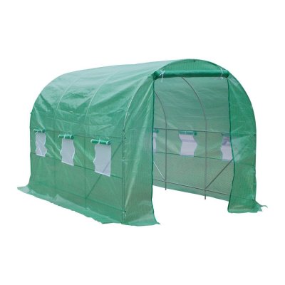 OUTSUNNY Serre de jardin tunnel 7m&sup2; vert
