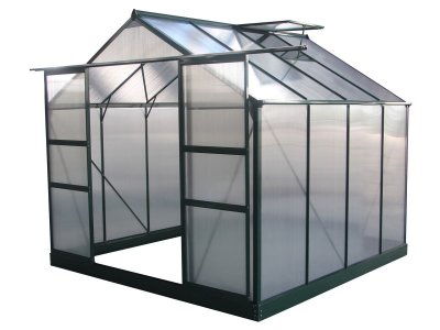 HABITAT ET JARDIN Serre jardin polycarbonate ""Dahlia"" Vert Sapin 6,15 m&sup2;