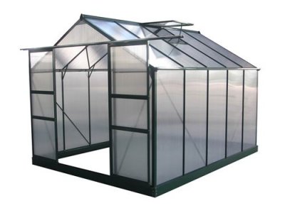 HABITAT ET JARDIN Serre jardin polycarbonate ""Dahlia"" Vert Sapin 7,67 m&sup2;