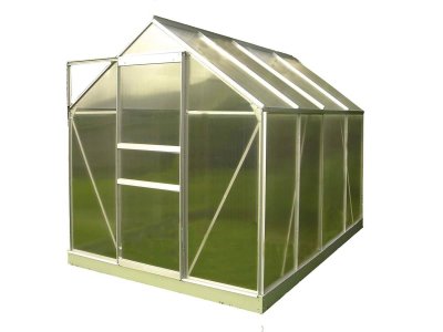  Serre jardin polycarbonate ""Diamant 86"" + Base - 4,75m&sup2;