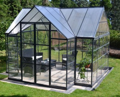 PALRAM Serre polycarbonate Victory Orangery gris 10.10 m&sup2; -  Canopia