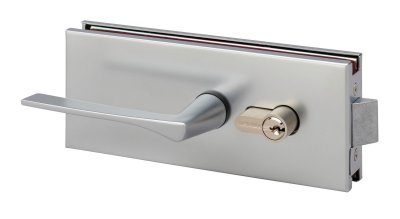 METALUX Serrure porte en verre &agrave; b&eacute;quille carr&eacute;e et plaque rectangulaire 77x185 mm - NM90451000