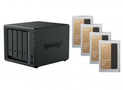 SYNOLOGY Serveur NAS  DS925+ avec 4x SSD 1920GB Enterprise et avec 16GB RAM