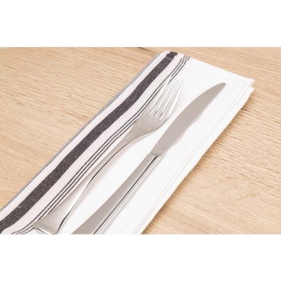 TONROSE Serviette de Table Bistro avec Rayures Noires - x 10 