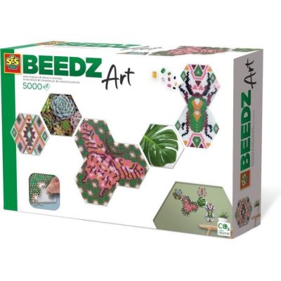  SES Creative- Beedz Art-Hex Tiles botanique, 06021, Various