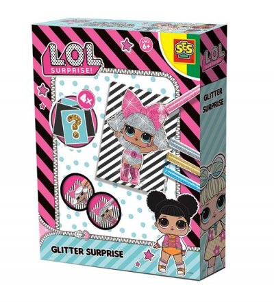 SES CREATIVE  Cartes surprises &agrave; paillettes L.O.L. 7 pi&egrave;ces