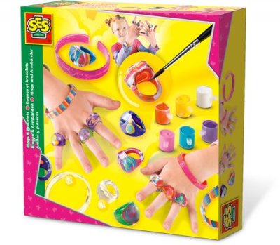 SES CREATIVE  fabriquer ses propres bracelets + bagues 10 pi&egrave;ces