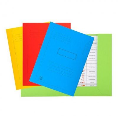 EXACOMPTA Set 50 Chemises 2 Rabats Forever 280g/m&sup2; 24x32cm Assorties