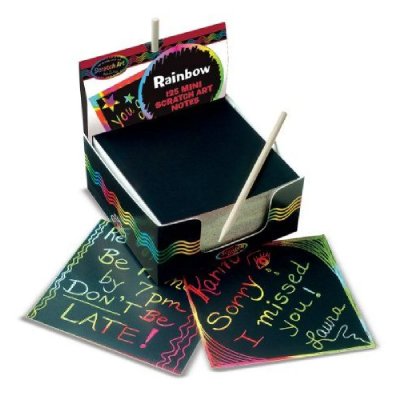 MELISSA & DOUG Set de 125 cartes &agrave; gratter Arc-en-ciel Melissa et Doug