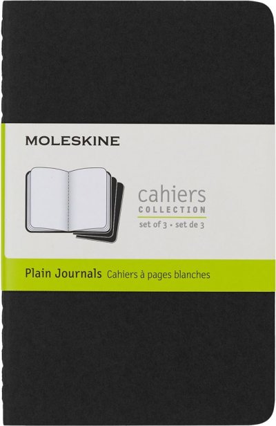 MOLESKINE Set de 3 cahiers format de poche &agrave; pages blanches  Noir