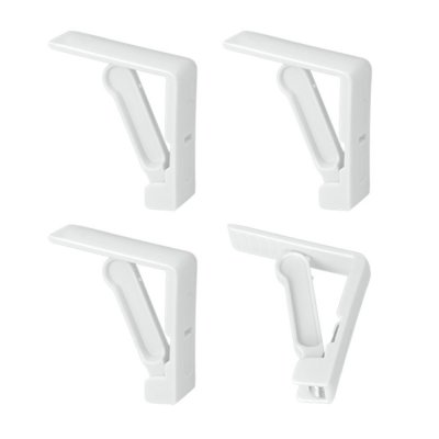 METALTEX Set de 4 pinces pour nappes luxe -  - Blanc - Plastique