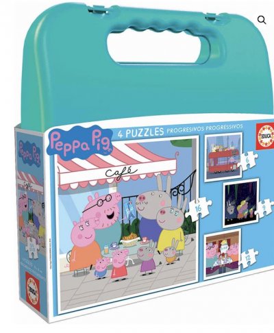 GENERIQUE Set de 4 Puzzles Educa Peppa Pig Progressive (6-9-12-16 pcs) 