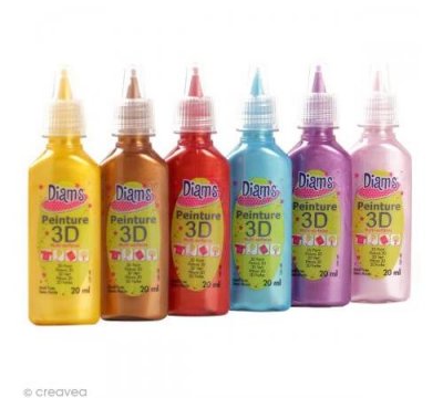 DIAM S Set de 6 flacons 20ml Diams 3D Mini Total Fashion - couleurs assorties