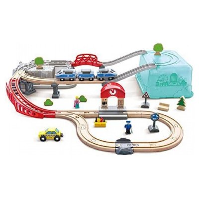 HAPE Set de train urbain dans bo&icirc;te de rangement